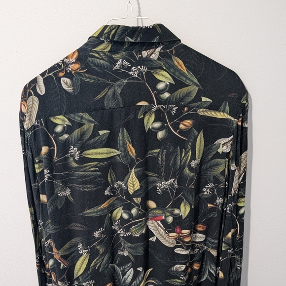 H&M Bird Print Dress Shirt - US S - Picture 8 of 10